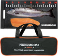 Fish Fillet Mat with Storage Bag and Fish Ruler Decal. Large 28""x14"" Nonslip Fish Cleaning Mat that Grips the Fish - Durable & Easy to Clean, Portable Fish Cutting Board, Black