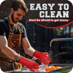 Kitchen perfection XL Silicone Smoker BBQ Gloves -Heat Resistant Oven Mitts | Waterproof, 5-Finger Design For A Better Grip, for Pitmasters, Meat Smoking, Grilling, Cooking, Frying Turkey | Grill Gift