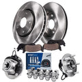 Detroit Axle - Front Brake Kit for Routan Chrysler Town & Country Dodge Grand Caravan Ram C/V, Disc Brake Rotors Ceramic Brakes