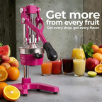 Zulay Kitchen Cast Iron Juicer - Heavy Duty Manual Juicer with Detachable Strainers for Easy Cleaning, Orange Juice Press for Citrus Fruits, Perfect for Bartenders, Juice Lovers & Health Enthusiasts