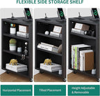 YITAHOME File Cabinet with Charging Station, Mobile Lateral Filing Cabinet with Lock for Home Office, Printer Stand with Open Storage Shelf, Fits A4, Letter, Legal Size Files, Office Furniture, Black