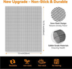 Dailyart Grill Mesh Mat - Set of 5 Non-Stick Mesh Grill Mats for Outdoor Grill -Even Heating&Easy to Clean& Reusable Outdoor BBQ Accessories, Works on Gas, Charcoal, Electric Grills 15.75 x 13 Black