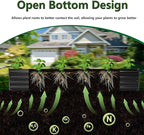 8×2×1FT(2PCS) Galvanized Raised Garden Bed Kit, Metal Planter Boxes,Large Outdoor Planters Garden for Planting Vegetables,Flowers,Herbs -Black
