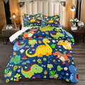 Dinosaur Bedding Full for Boys - Dinosaur Bedding Set for Kids Bedroom Dinosaur Bedding Full Blue Dinosaur Comforter Boys Room Decor Dinosaur Comforter, Full (1 Comforter 2 Pillowcases)