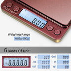 Fuzion Digital Scale .01 Gram Accuracy, 500g Mini Food Scales for Small Jewelry, Gold, Herb, Spice - Weight Gram and Oz