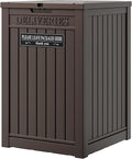 Package Delivery Box for Outside with Sticker, 48 Gallon Storage with Lockable Secure, Large Double Wall Resin Outdoor Package Delivery Waterproof Deck