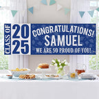 Let's Make Memories Personalized Graduation Banner Class of 2025 - Graduation Party Decorations - Congratulations Banner - Indoor/Outdoor Vinyl - Best in Class - Blue - 8 ft.