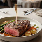 Restaurantware RW Smart 4 Inch Medium Steak Markers 1000 Disposable Meat Marker Sticks - Sturdy Paddle Design Bamboo Steak Temperature Markers For Barbeques Parties Or Buffets