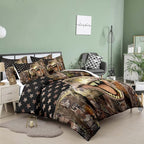 Tailor Shop Dinosaur Boys Comforter Sets King Size,Dinosaur Bedding Sets for Kids Teens,Camo Comforter Sets American Flag Comforter Sets with 1 Comforter 2 Pillowcase…