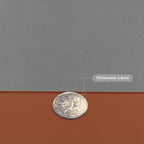 Leather Desk Mat,1.8mm Thick,15.75x63 Inch Desk Cover,Desk Protector Mat,Dresser Cover Top,Coffee Table Covers,Make Up Mat,End Table Covers,Cover Damaged Dresser Top(Brown+Gray,15.75x63)