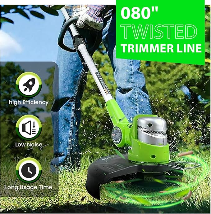 080 Trimmer Line Heavy Duty, Twisted Weed Eater String .080, 080 String Trimmer Line 0.08In-1480Ft-3Lb Twisted Weed Wacker String .080 Compatible with Ryobi, Ego, Greenworks String Trimmers and more