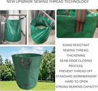 Reusable Yard Waste bags,Collapsible Leaf Bag with Gardening Gloves,Yard Debris Collapsible Bag With 4 Handles, for Leaves, Lawn Debris & Grass Clippings (80Gallon)