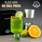 XL Clear Ice Maker – 2.5” Crystal Clear XL Cubes for Ice Presses - BPA-Free Silicone Square Cube Mold - Whiskey Gifts for Men - Press NOT Included