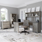 Bush Furniture Salinas 2 Drawer Lateral File Cabinet in Driftwood Gray