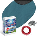 Winter Swimming Pool Cover for 15 ft x 27 ft Aboveground Oval Pool Size, Deluxe Choice Series, Solid Material, Color - Ocean Blue, Pool Cover Choice 581527-4CHOICE