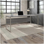 Bush Business Furniture Hybrid 72W x 30D Computer Table Desk with Metal Legs in Platinum Gray