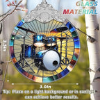 Drum Kit Stained Glass Orament - Christmas Ornament - Christmas Decorations for Tree - Holiday Present ldeas - Gift Exchange