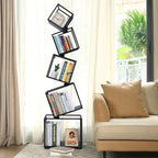 Bookshelf, 5-Tier Bookcase Black, 67" Tall Black Bookshelf, Modern Book Shelf, Storage Shelves for CDs/Books/Home Decor, Display Shelf for Living Room, Bedroom, Study Room, Nursery Room