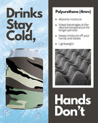 PartyPrints 1000 Pack Camo Blank Can Cooler Sleeves, Customizable Bulk Can Coolers, Extra-Thick Collapsible Drink Insulator Sleeve, Beer Can Coolers for Party Beverages