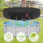 QH.HOME 10Ft Round Pool Cover with Fast Tightening Patented Ratchet, Solar Pool Cover for Above Ground Pools, One-Piece Tear Resistant Swimming Pool Cover Protector with Upgraded Ultimate Windproof