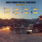 VTOMAN Jump1500X Portable Power Station, 828Wh LiFePO4 Battery Solar Generator with Jump Start, 1500W AC Outlet, 100W PD Type-C, Large Capacity Expandable to 2376Wh for Camping, RV Travel, Home Backup