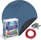 Winter Swimming Pool Cover for 15 ft Aboveground Round Pool Size, Value Plus Choice Series, Solid Material, Color - Denim Blue, Pool Cover Choice 3515-4CHOICE