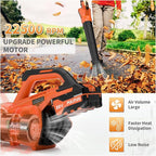 Leaf Blower 20V Leaf Blower Cordless with 4.0Ah Battery and Charger, High Power 400 CFM Electric Leaf Blower, Lightweight Handheld Cordless Blower for Lawn Care Yard Patio Garden Leaves Snow (Orange)