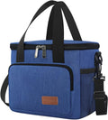 Lunch Bags for Women/Men, Insulated Lunch Bag for Work Office Picnic - Lunch Cooler Bag Leakproof Lunch Box with Adjustable Shoulder Strap - Blue