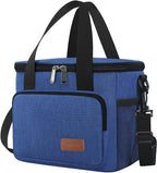 Lunch Bags for Women/Men, Insulated Lunch Bag for Work Office Picnic - Lunch Cooler Bag Leakproof Lunch Box with Adjustable Shoulder Strap - Blue