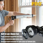 AWF PRO Sausage Caulking Gun 20 oz, 18:1 Thrust Ratio, Pack of 6 | 20 oz Foil Pack and 10 oz Cartridge Convertible, Aluminum Barrel, Includes 3 Tips