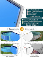 Jasonwell Foldable Dog Pool Collapsible Hard Plastic Dog Swimming Pool Portable Kiddie Pool Pet Pool Doggie Wading Pool Bath Tub for Puppy Small Medium Large Dogs Cats and Kids 55.1"