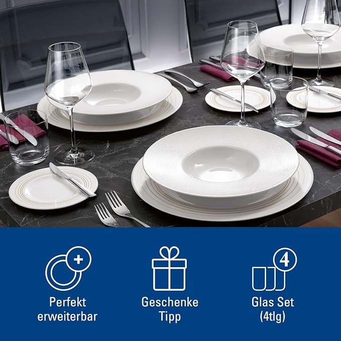 Villeroy & Boch La Divina Collection Red Wine Glass, Set of 4, Crystal Glass, 15.75 oz Capacity, Clear | Crystal glass red wine glasses, dishwasher safe, rounded bowl lets red wine's bouquet fully develop