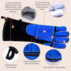 JKSafety Welding Gloves for Men,932°F Heat Resistant Gloves Mitts for Welders,Stick,Tig,Mig,Forge,Oven,Fireplace,Furnace