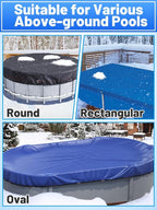 164ft Pool Cover Cable & Heavy Duty Winch Kit - Upgraded Zinc Alloy Spring Loaded Ratchet & Plastic Coated Steel Wire for Above Ground Swimming Pool Winter Close