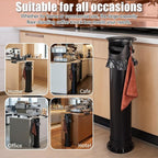 HOMEE 18L Floor Standing Espresso Coffee Knock Box with 25 Garbage Bags | Large Capacity & Detachable, Non-Slip Base, Easy to Clean, Barista Knock Box with Brush & Towel for Home and Commercial Use