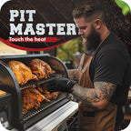 KITCHEN PERFECTION Silicone Smoker BBQ Gloves - Heat Resistant Oven Mitts | Waterproof, 5-Finger Design For A Better Grip, for Pitmasters, Meat Smoking, Grilling, Cooking, Frying Turkey | Grill Gift