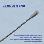 Briout Bar Spoon Cocktail Mixing Stirrers for Drink, Stainless Steel 12 Inches Long Handle, Black 2 Pieces