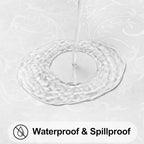 Smiry Rectangle Waterproof Heavy Duty Vinyl Tablecloths, 60 x 102 Inch | Wipeable Washable Floral Embossed Table Cover for Kitchen and Dining Room, Indoor & Outdoor Use, Pearl White