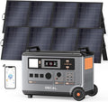 OSCAL 3600Wh Power Station with 2×400W Solar Panel PowerMax 3600, Solar Generator with 4 AC Outlets (6000W Peak), 1.2H Full Charging, APP Control Emergency Power Station for Home, Camping & RVs