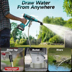 2025 Upgrade Cordless Pressure Washer, Portable Power Washer with 4.0Ah Battery & Charger, 700PSI Handheld Pressure Washer with 5M Hose, 4-Speed Setting, 6-in-1 Nozzle, Powered Cleaner for Car Floor