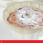 Emeril Lagasse Fluted Cake Pan Stoneware 9.5 in – Pound Cake Baking Pan, Perfect for Baking Delicious Cakes!