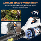 20V Cordless Brushless Leaf Blower for Lawn Care, 580-CFM 160-MPH 4.0Ah Battery Powered with Variable Speed, Handheld, Including Battery&Fast Charger.