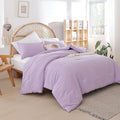 Lavender King Size Comforter Set 3 Piece Soft Microfiber Purple Comforters Set for Women and Girls Purple Lightweight Alternative Comforter for All Season (1 Comforter, 2 Pillowcases)