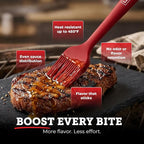 Lightyear Grillmaster Starter Kit – 3-Piece Stainless BBQ Set | Grill tools gift set with meat tenderizer, instant-read thermometer and silicone basting brush – bbq kit for outdoor grill