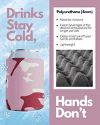 PartyPrints 100 Pack Camo Pink Blank Can Cooler Sleeves, Customizable Bulk Insulated Foam for Beer, Collapsible Plain Drink Holder, Cold Soda Insulator, 12oz Regular, 16oz Tall Cans