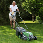 S AFSTAR Electric Corded Lawn Mower, 12-AMP 14-Inch Walk-Behind Lawnmower with Collection Box, 3 Adjustable Height Position, Self Locking Function, Push Lawn Mower for Backyard Patio