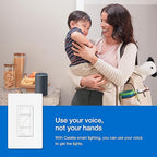 Lutron Caseta 3 Way Smart Dimmer Switch Kit, w/ Wireless 3 way Pico Remote and Bracket, Light Switch for LED Lights, No Neutral Required, P-PKG1WB-WH