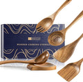 Wooden Spoons for Cooking, 6-Piece Acacia Wood Utensil Gift Set | Spoons and spatulas stir, mix, flip and serve; gift-ready box makes it ideal for housewarmings, weddings and new kitchens.