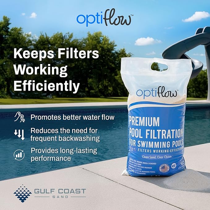 2-Pack Pool Filter Sand, Premium Filtration with Pure Silica Formula, 50 Lbs - Swimming Pool System Accessories and Supplies for Cleaning and Maintenance