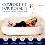 Human Dog Bed for Adult - Giant Dog Bed for Humans – Fluffy with Washable Cover, Nonslip, Waterproof Lining, Storage Pockets, Soft blanket – Ideal for Adults and Kids, Sized to Fit Small to Large Pets